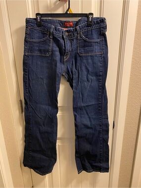 Levis Jeans 545 Low Boot Cut 14 M Stretch Dark Blue Denim Flap Pkts 14M Bootcut
